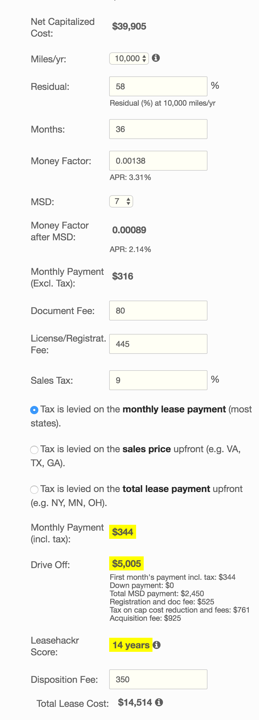 2016 BMW I3 REX Lease Federal Rebate Not Part Of Capital Reduction 